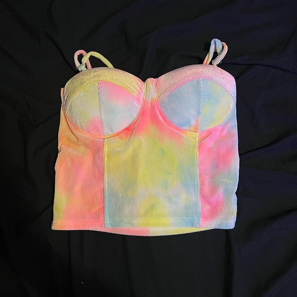 jezbelroxii Tops - multi color tank top! never been worn! ribbed velvet